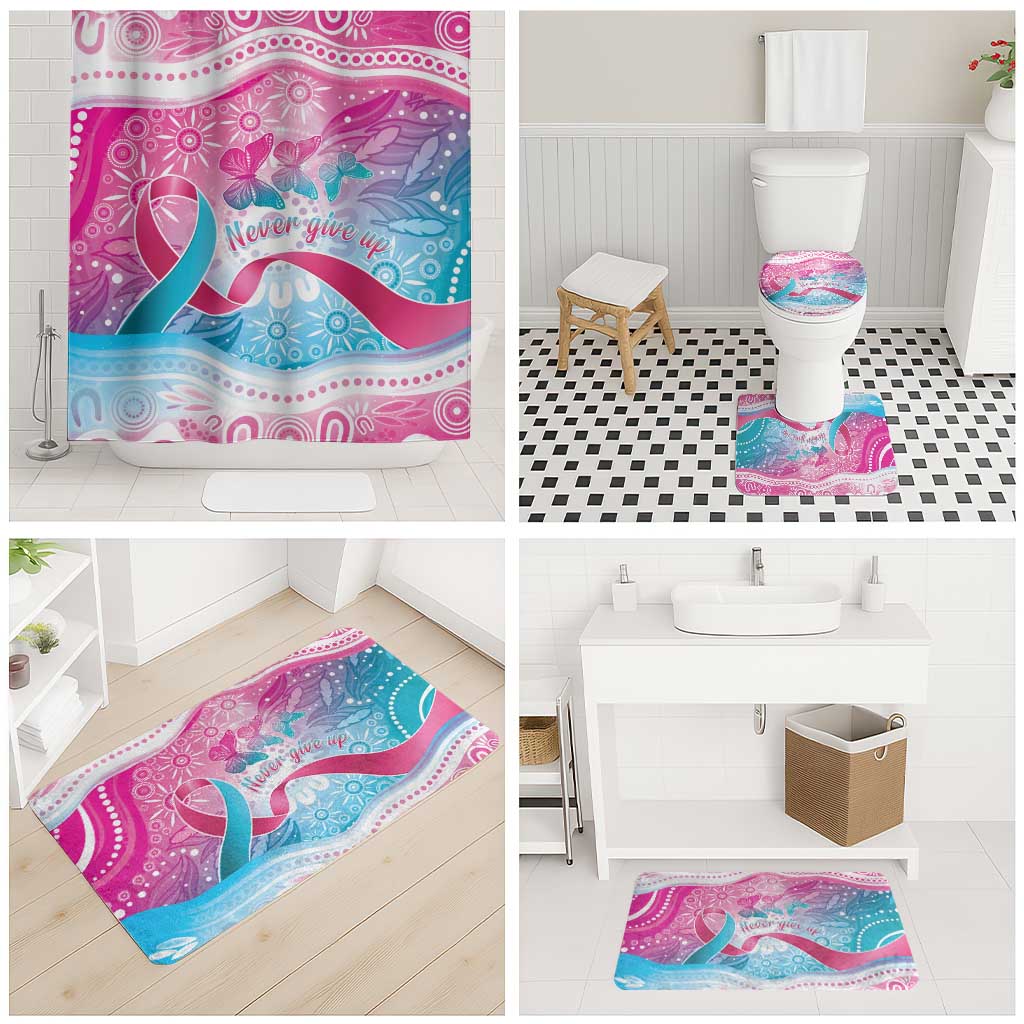 Australia Hereditary Cancer Awareness Bathroom Set Never Give Up