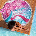 Australia Hereditary Cancer Awareness Beach Blanket Never Give Up