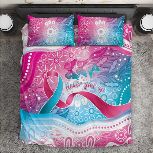 Australia Hereditary Cancer Awareness Bedding Set Never Give Up