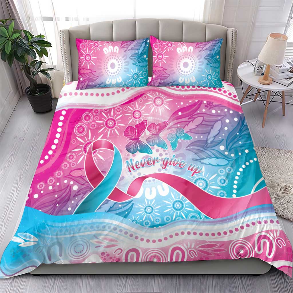 Australia Hereditary Cancer Awareness Bedding Set Never Give Up