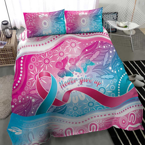 Australia Hereditary Cancer Awareness Bedding Set Never Give Up