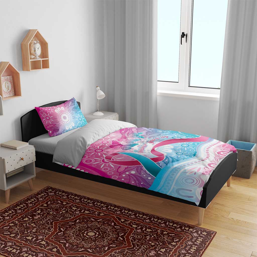 Australia Hereditary Cancer Awareness Bedding Set Never Give Up