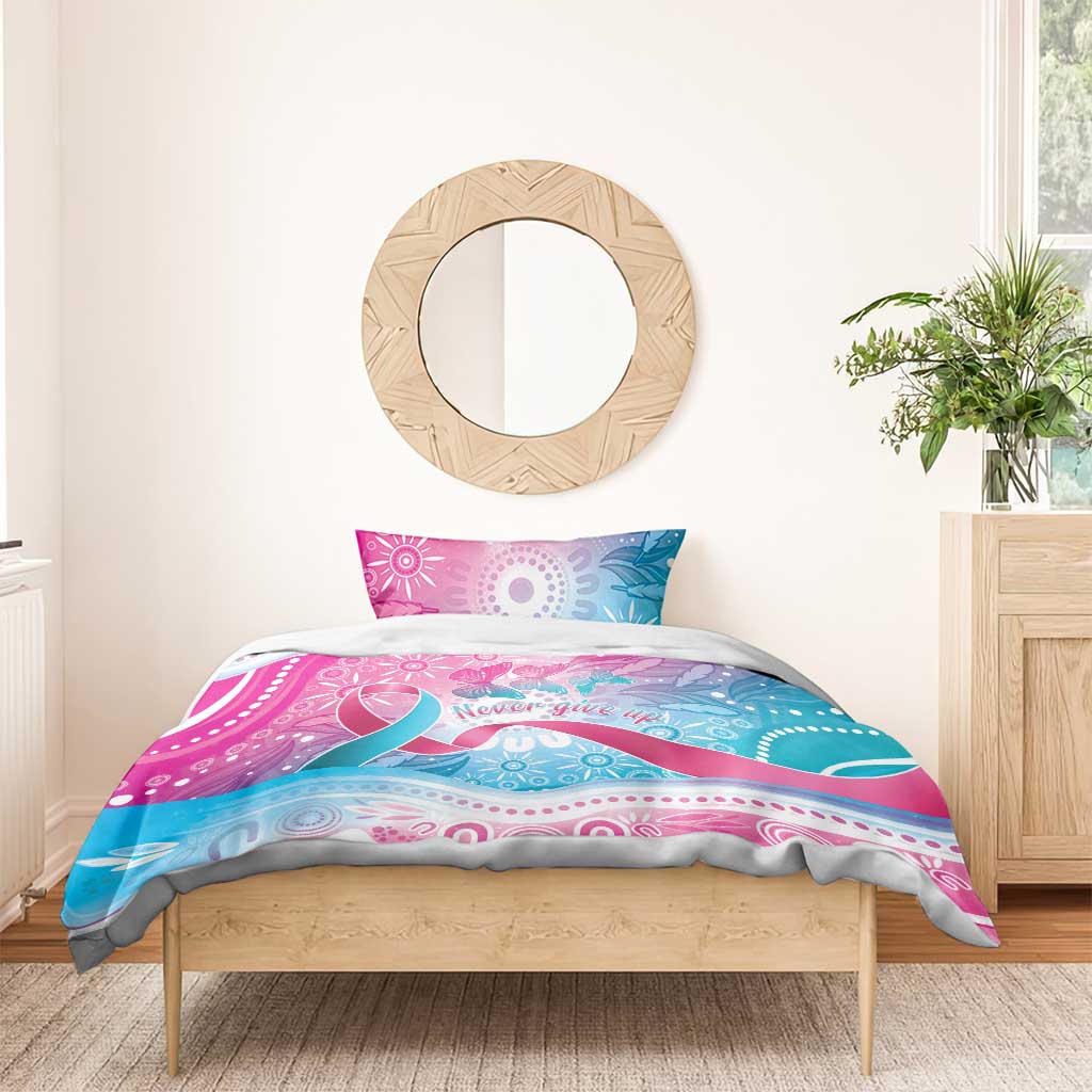 Australia Hereditary Cancer Awareness Bedding Set Never Give Up