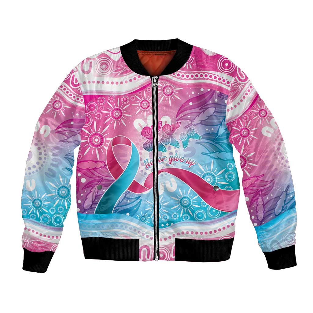 Australia Hereditary Cancer Awareness Bomber Jacket Never Give Up