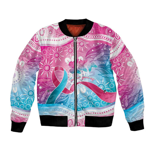 Australia Hereditary Cancer Awareness Bomber Jacket Never Give Up