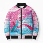Australia Hereditary Cancer Awareness Bomber Puffer Jacket Never Give Up