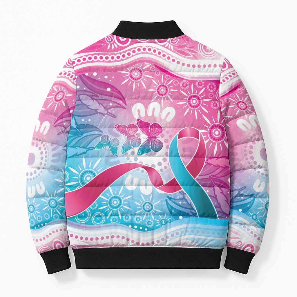 Australia Hereditary Cancer Awareness Bomber Puffer Jacket Never Give Up