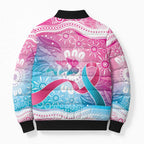 Australia Hereditary Cancer Awareness Bomber Puffer Jacket Never Give Up