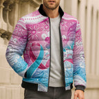 Australia Hereditary Cancer Awareness Bomber Puffer Jacket Never Give Up