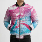 Australia Hereditary Cancer Awareness Bomber Puffer Jacket Never Give Up