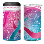 Australia Hereditary Cancer Awareness 4 in 1 Can Cooler Tumbler Never Give Up