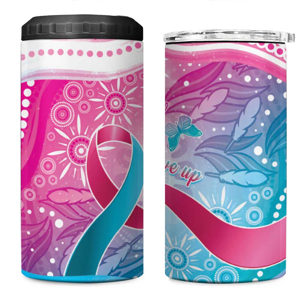 Australia Hereditary Cancer Awareness 4 in 1 Can Cooler Tumbler Never Give Up