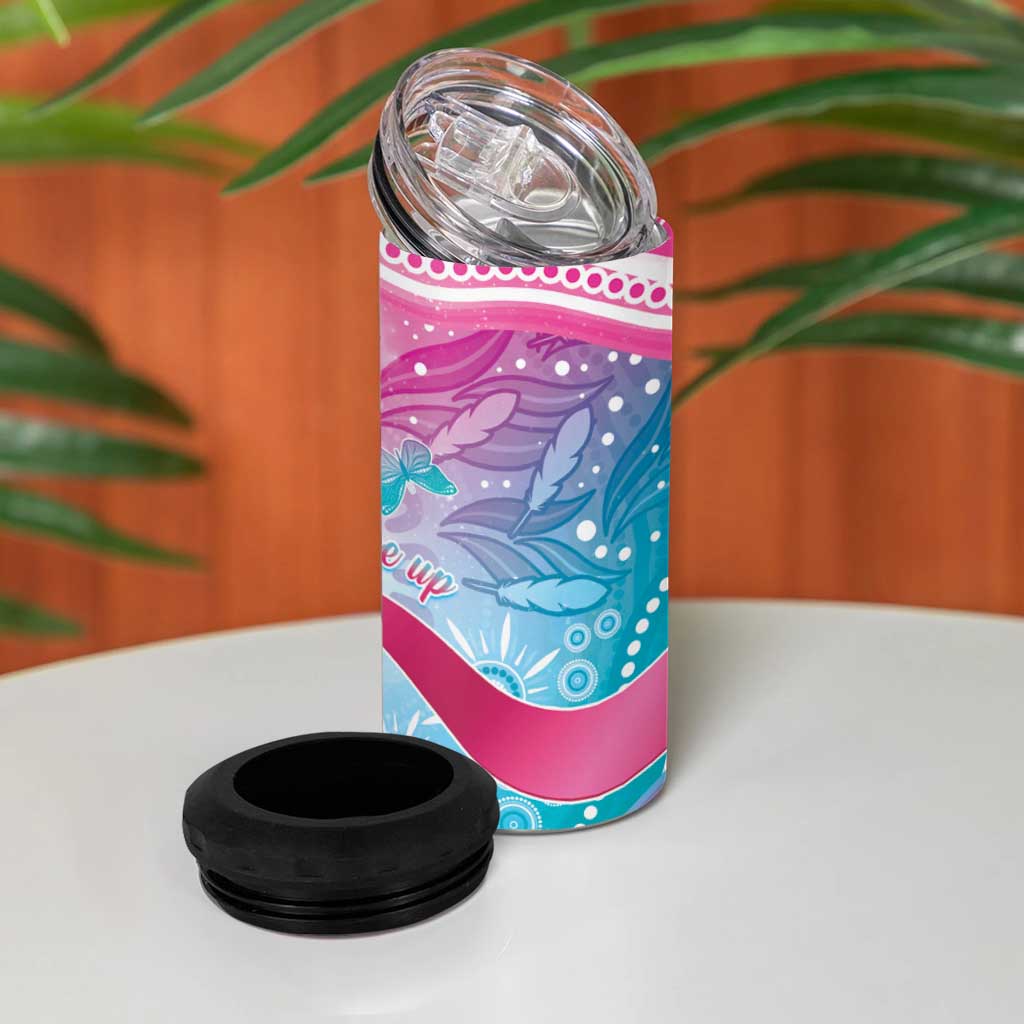 Australia Hereditary Cancer Awareness 4 in 1 Can Cooler Tumbler Never Give Up