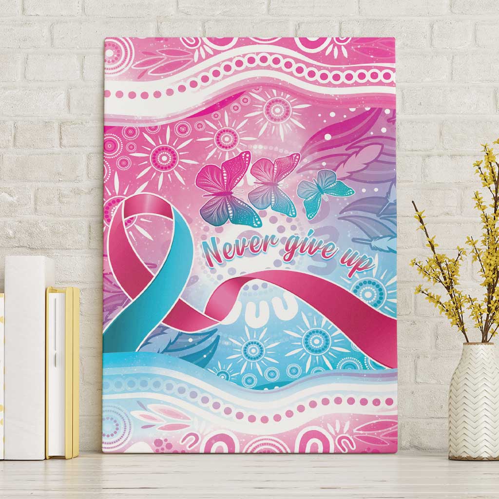 Australia Hereditary Cancer Awareness Canvas Wall Art Never Give Up