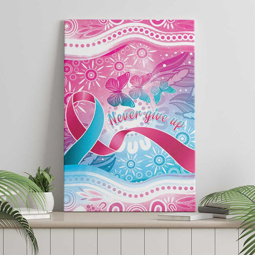 Australia Hereditary Cancer Awareness Canvas Wall Art Never Give Up