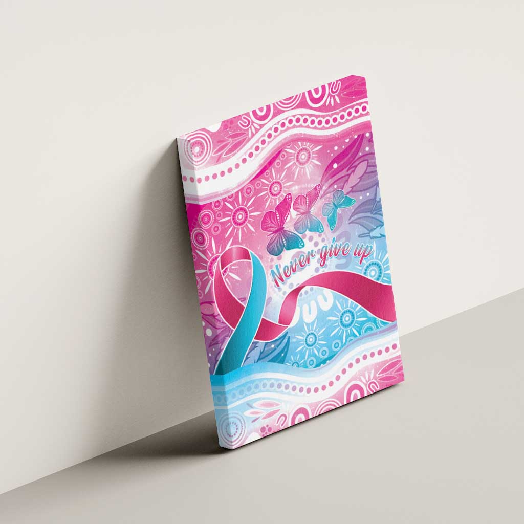 Australia Hereditary Cancer Awareness Canvas Wall Art Never Give Up