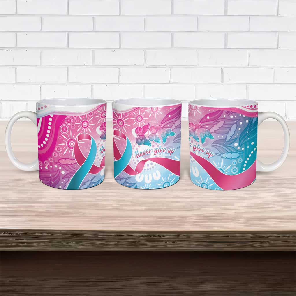 Australia Hereditary Cancer Awareness Ceramic Mug Never Give Up