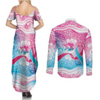 Australia Hereditary Cancer Awareness Couples Matching Summer Maxi Dress and Long Sleeve Button Shirt Never Give Up