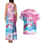 Australia Hereditary Cancer Awareness Couples Matching Tank Maxi Dress and Hawaiian Shirt Never Give Up