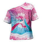 Australia Hereditary Cancer Awareness Cross Shoulder Shirt Never Give Up