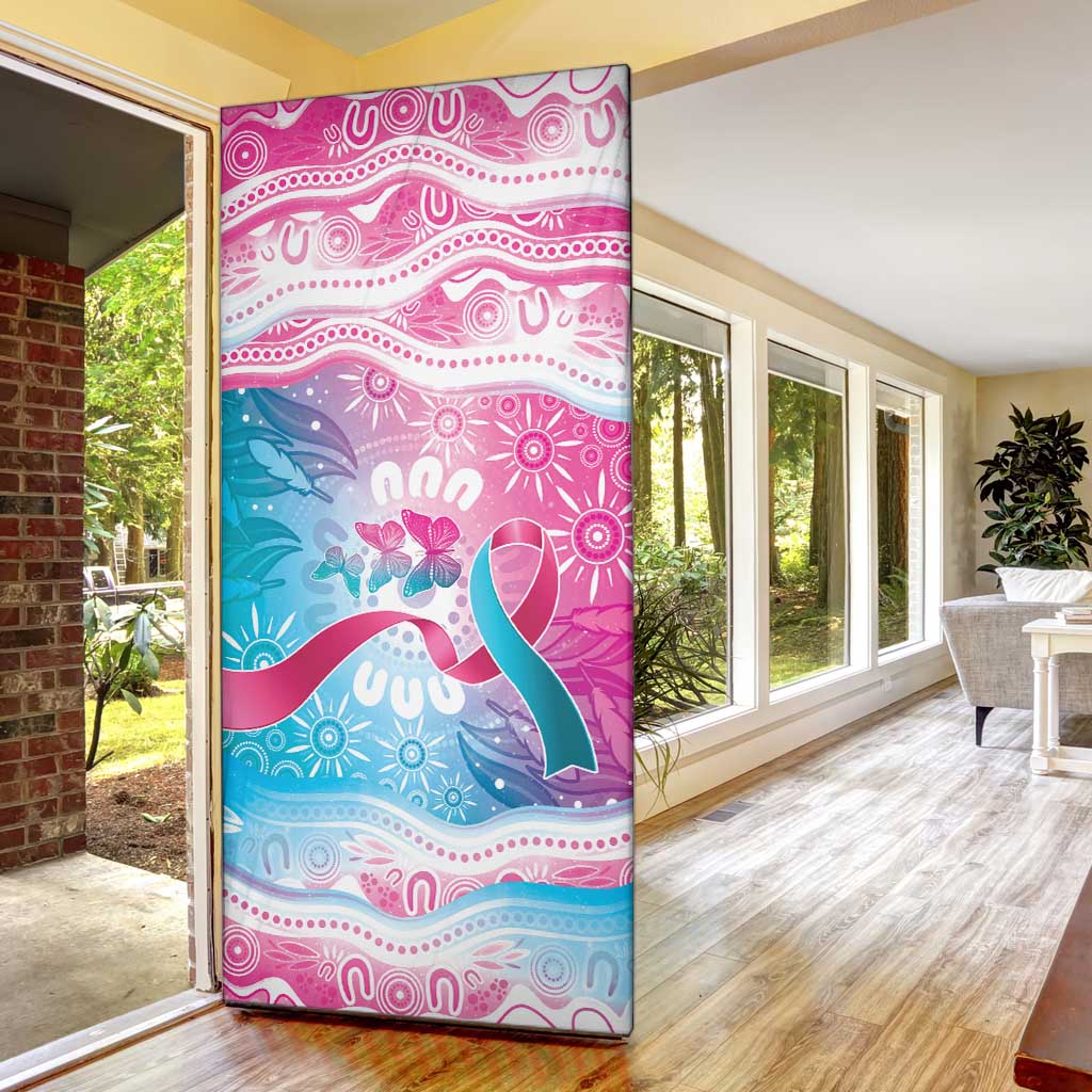 Australia Hereditary Cancer Awareness Door Cover Never Give Up