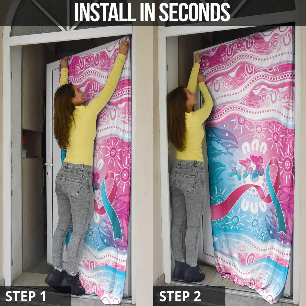 Australia Hereditary Cancer Awareness Door Cover Never Give Up