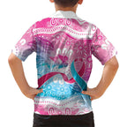 Australia Hereditary Cancer Awareness Family Matching Short Sleeve Bodycon Dress and Hawaiian Shirt Never Give Up