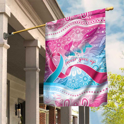 Australia Hereditary Cancer Awareness Garden Flag Never Give Up