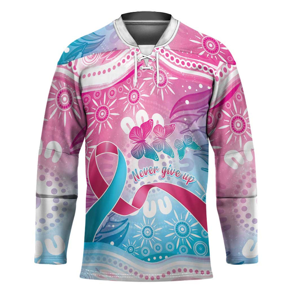 Australia Hereditary Cancer Awareness Hockey Jersey Never Give Up