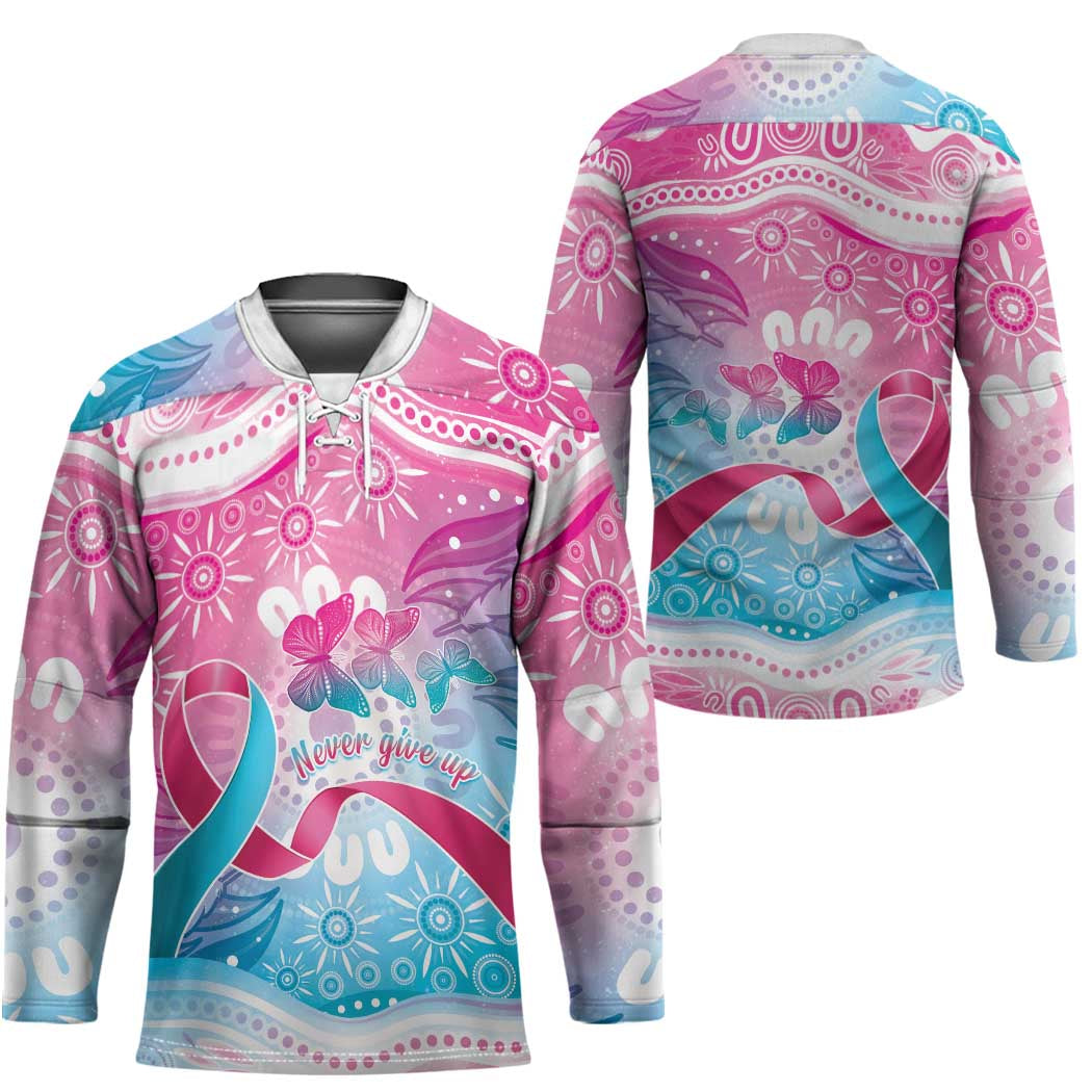 Australia Hereditary Cancer Awareness Hockey Jersey Never Give Up