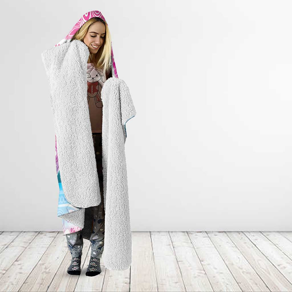 Australia Hereditary Cancer Awareness Hooded Blanket Never Give Up