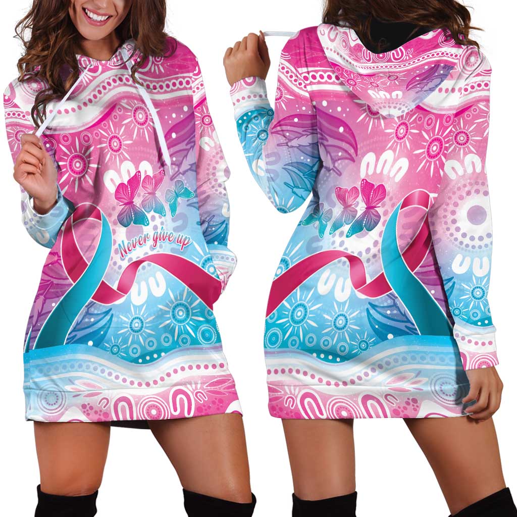 Australia Hereditary Cancer Awareness Hoodie Dress Never Give Up