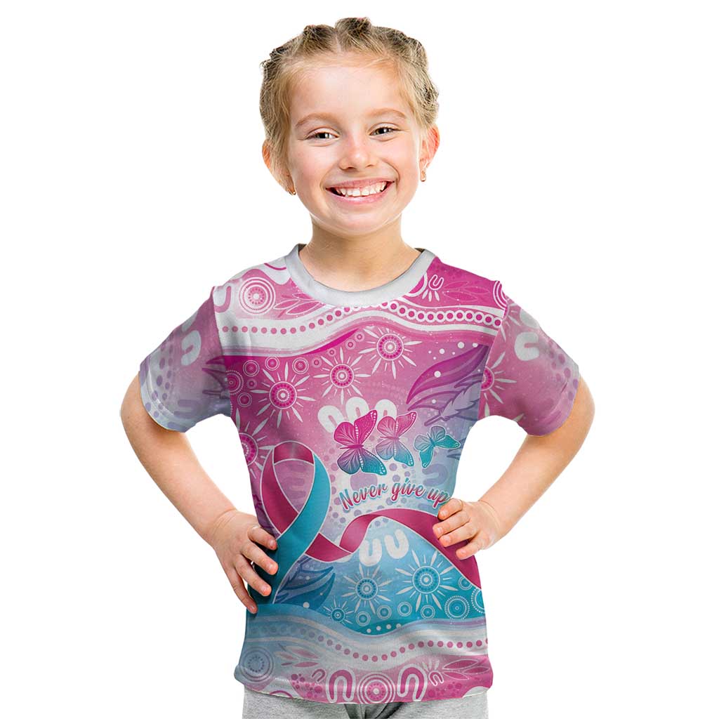 Australia Hereditary Cancer Awareness Kid T Shirt Never Give Up