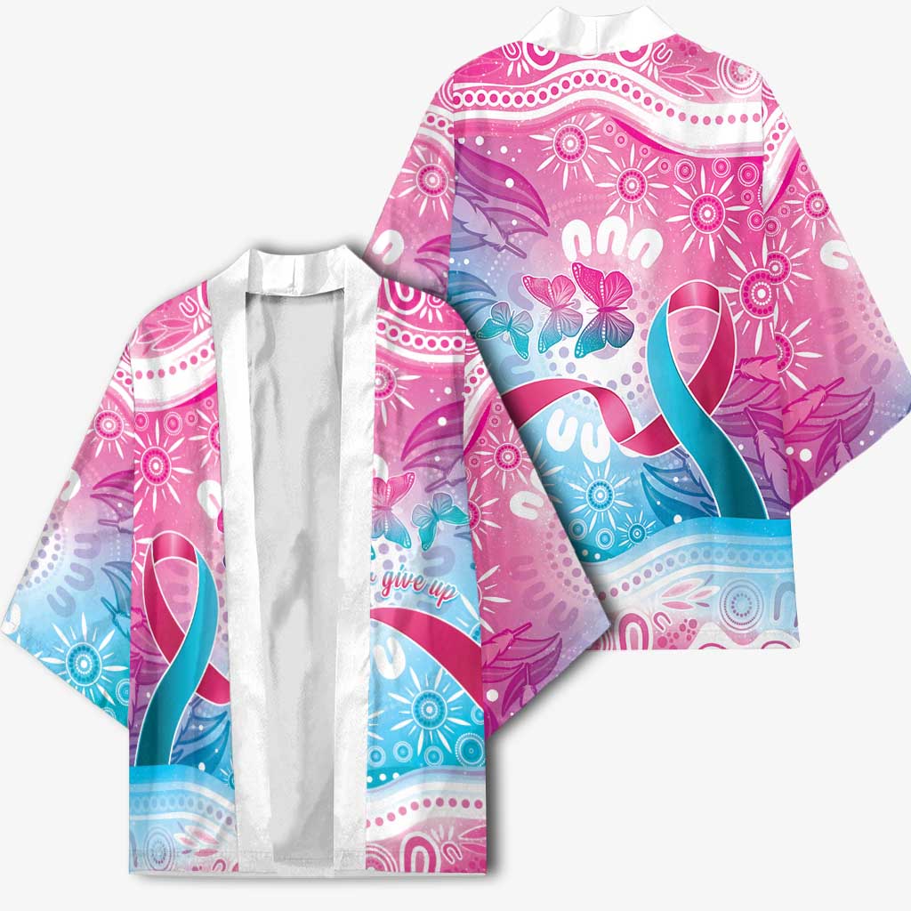 Australia Hereditary Cancer Awareness Kimono Never Give Up