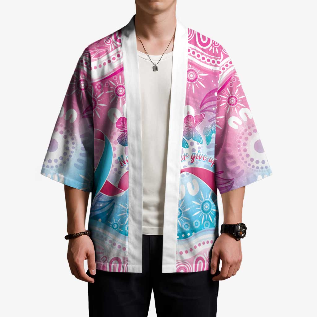 Australia Hereditary Cancer Awareness Kimono Never Give Up