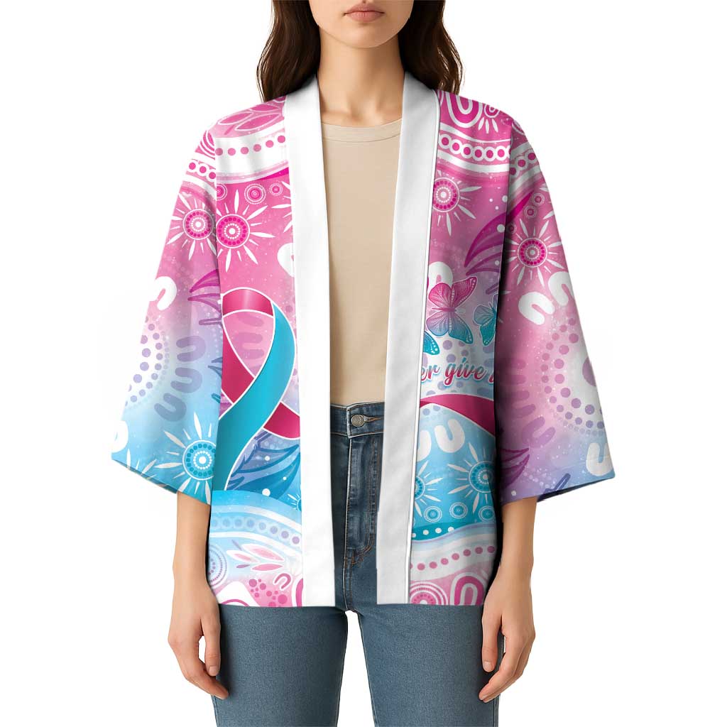 Australia Hereditary Cancer Awareness Kimono Never Give Up