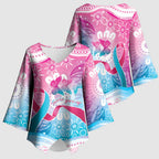 Australia Hereditary Cancer Awareness Kimono Sleeve Blouse Never Give Up