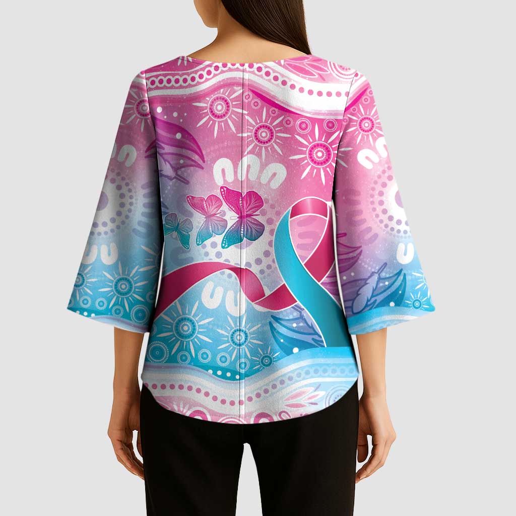 Australia Hereditary Cancer Awareness Kimono Sleeve Blouse Never Give Up