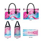 Australia Hereditary Cancer Awareness Leather Bag Never Give Up