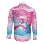 Australia Hereditary Cancer Awareness Long Sleeve Button Shirt Never Give Up