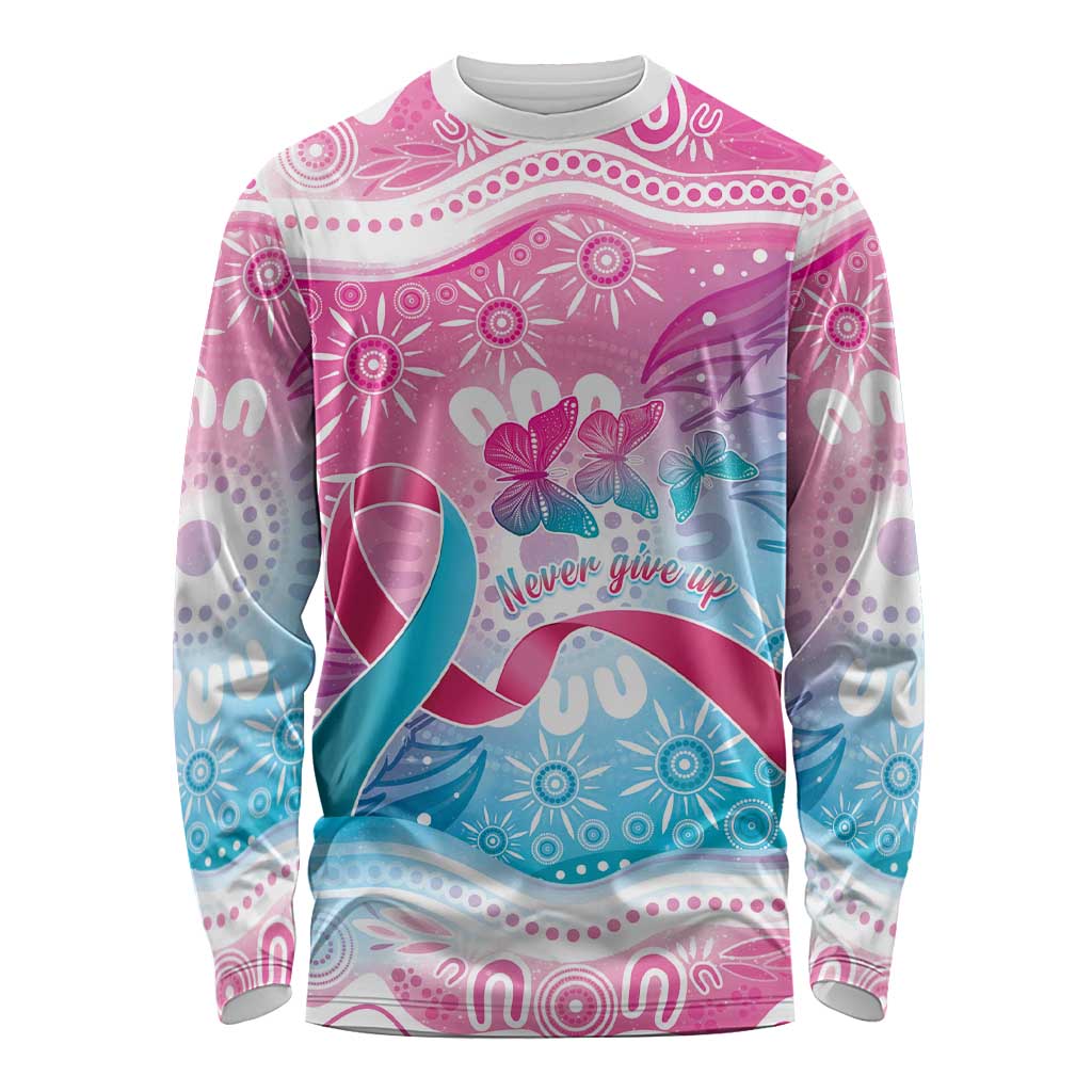 Australia Hereditary Cancer Awareness Long Sleeve Shirt Never Give Up