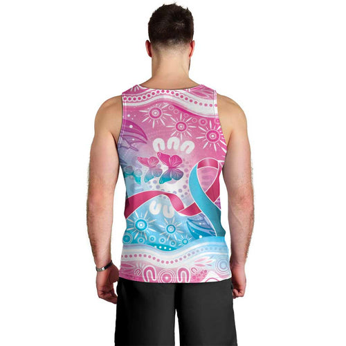 Australia Hereditary Cancer Awareness Men Tank Top Never Give Up