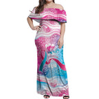Australia Hereditary Cancer Awareness Off Shoulder Maxi Dress Never Give Up