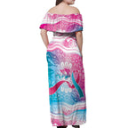 Australia Hereditary Cancer Awareness Off Shoulder Maxi Dress Never Give Up
