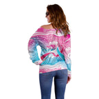Australia Hereditary Cancer Awareness Off Shoulder Sweater Never Give Up