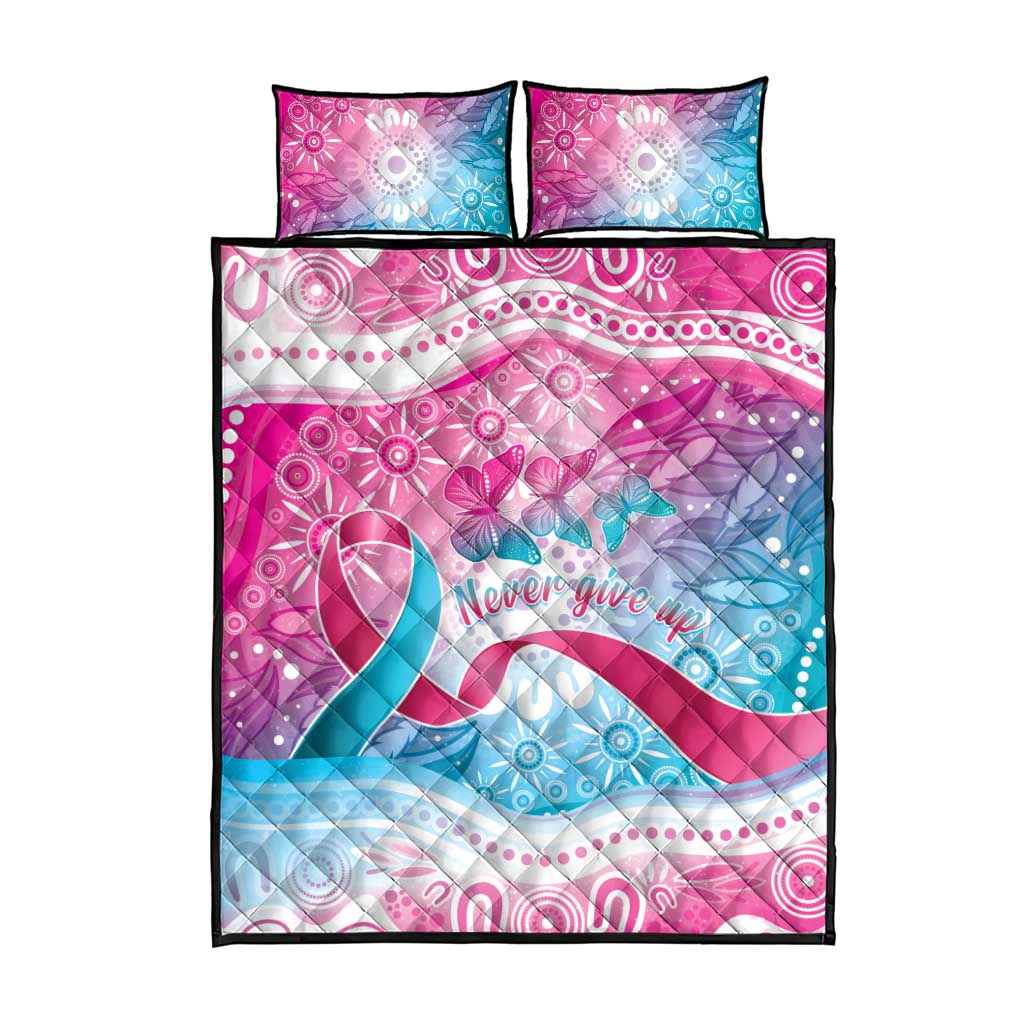 Australia Hereditary Cancer Awareness Quilt Bed Set Never Give Up