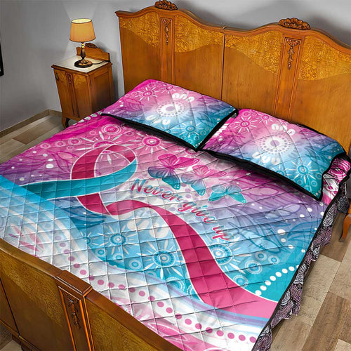 Australia Hereditary Cancer Awareness Quilt Bed Set Never Give Up