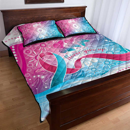 Australia Hereditary Cancer Awareness Quilt Bed Set Never Give Up