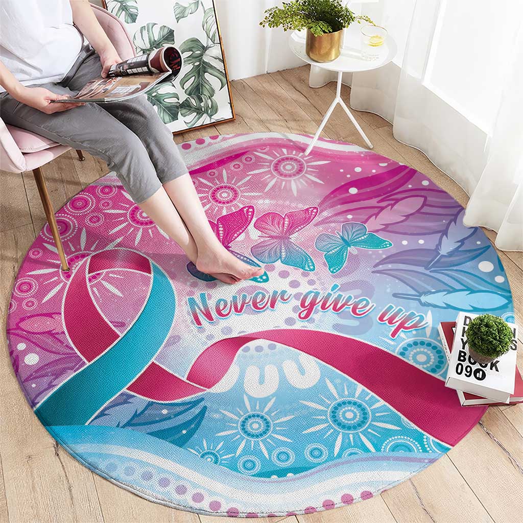 Australia Hereditary Cancer Awareness Round Carpet Never Give Up