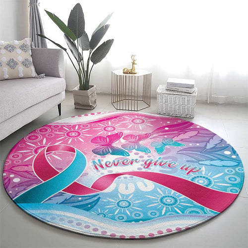 Australia Hereditary Cancer Awareness Round Carpet Never Give Up